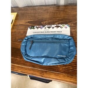 New Travelon Convertible Sling Waist Bag Teal Blue For Travel